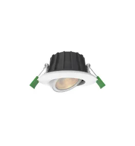 Spot LED Encastrable Dimmable AC220-230V 8W 750lm 38° Orientable à 360° Ø96mm Étanche IP65 IK08  - CCT perçage Ø80mm