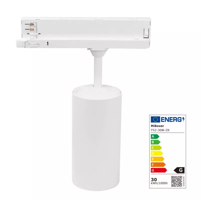 TrackLight Blanc 30W AC100-240V 2000lm 36° RF 2.4G/Zigbee 3.0 - CCT (2700K-6500K)