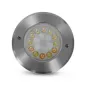 Spot LED Encastrable Sol DC12-24V 9W 600lm 15° Étanche IP68 Inox 304 Ø150mm Rond - RGB+CCT - perçage Ø138mm