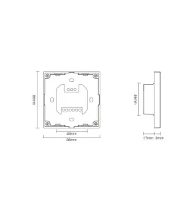 Télécommande DMX512 Tactile Murale Dimmable Radiofréquence 4 Zones Blanc - RGBW