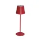 Lampe de Table Rouge rechargeable 3,7DC 1,2W 165lm 100° IP54 Ø110mm - Blanc Chaud 3000K