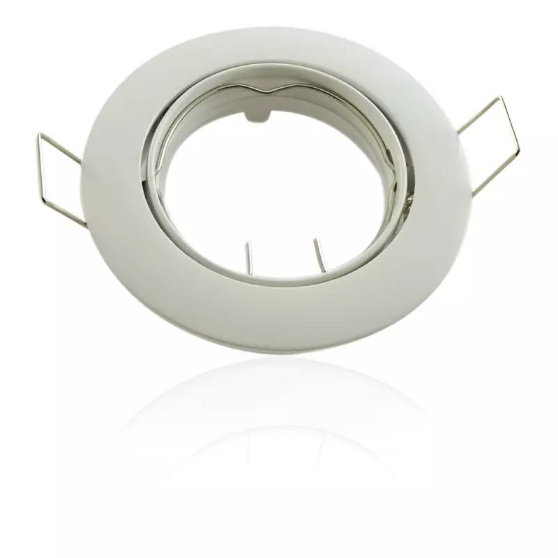 Support encastrable rond orientable blanc