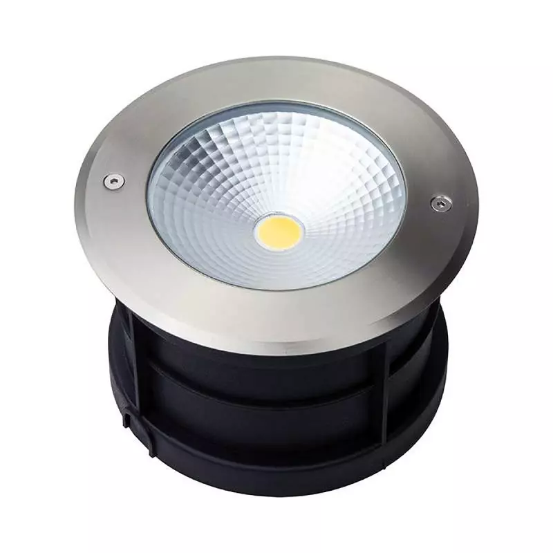 Spot LED Extérieur encastrable 220V 25W (éclairage 200W) - étanche IP67 diamètre 195mm éclairage bleu 2000lm