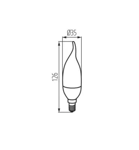 Ampoule LED E14 6.5W 806lm 3000K - Blanc Chaud