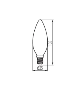 Ampoule LED E14 6,5W 806lm Blanc Naturel 4000K - Kanlux DUN