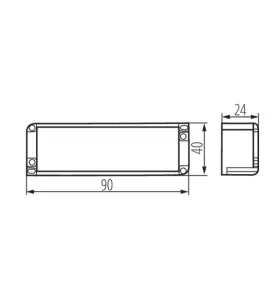 Alimentation DC12V DRIVE LED 15W - Classe II, IP20, 200-240V AC