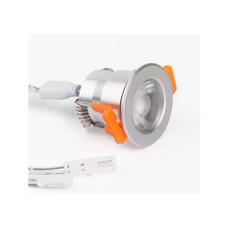 Mini Spot LED Encastrable Rond 3W 190lm DC24V (2 Fils) 36° IP20 - Blanc chaud à Blanc du jour 2700K/4000K/6000K CCT