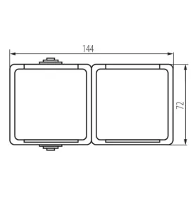 Prise de courant française avec double protection de contacts TEKNO - 16A, IP54, Classe I