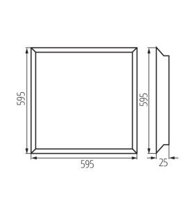 Panneau LED encastré BLINGO 595x595mm 38W 5400lm 4000K