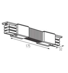 Connecteur flexible pour système de rails TEAR N - Classe I, 16A, IP20, 200-240V AC