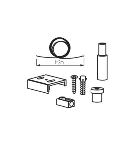 Elingue avec autorégulation et câble de 2m pour système de rails TEAR N - Classe I, IP20, 200-240V AC