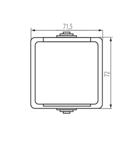 Prise de courant simple avec protection des contacts TEKNO - 16A, IP54, Classe I