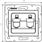 Adaptateur RJ45 mâle LOGI - 71 x 71 mm