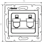 Adaptateur RJ45 mâle LOGI - 71 x 71 mm