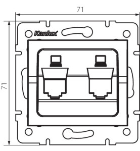 Adaptateur RJ45 mâle LOGI - 71 x 71 mm