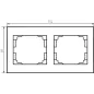 Cadre double horizontal LOGI - 81 x 152 mm