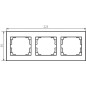 Cadre triple horizontal LOGI - Dimensions 223 x 81 mm