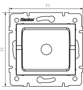 Obturateur LOGI - IP20, 71mm x 71mm