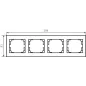 Cadre quadruple horizontal LOGI - 81 x 294 mm