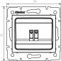 Prise de haut-parleur simple LOGI - 71mm x 71mm