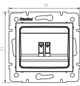 Prise de haut-parleur simple LOGI - 71mm x 71mm