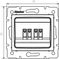 Prise de haut-parleur double LOGI - 71mm x 71mm