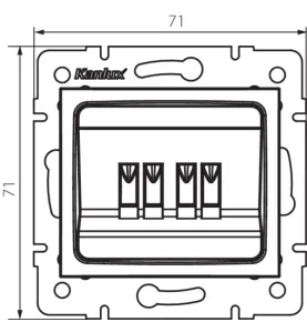 Prise de haut-parleur double LOGI - 71mm x 71mm