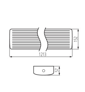 Luminaire linéaire 120cm LED MEBA IP54 - 40W, 4000K, 5200 lumens, 50 000h