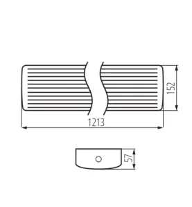 Luminaire linéaire 120cm LED MEBA IP54 - 40W, 4000K, 5200 lumens, 50 000h