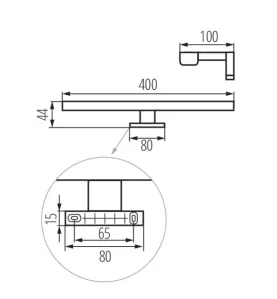 Applique LED ASTIM LED IP44 - 8W, 4000K, 980lm, Classe II, IP44