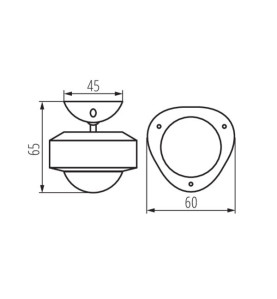 Détecteur de mouvement PIR KANLUX SMART - Portée 8m, Angle 120°, Classe III, IP20