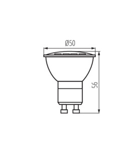 Ampoule LED GU10 2,9W - 240lm - 3000K - Blanc Chaud - Culot GU10 - Angle 100°