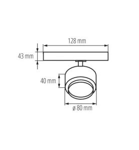 Projecteur pour montage sur rail BTLW LED - 18W, Blanc Naturel, 120°, IP20, 5 ans de garantie