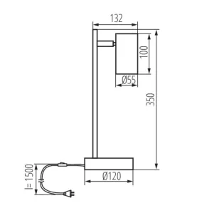 Lampe de table EVALO TL -  Culot GU10, Classe II, IP20