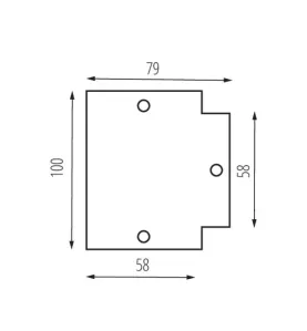 Accessoire pour système de rails TEAR N RC - Noir, 79x100mm, Acier