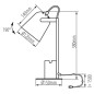 Lampe de bureau RAIBO E27 - 190° d'inclinaison avec interrupteur