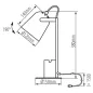 Lampe de bureau RAIBO E27 - 190° d'inclinaison avec interrupteur