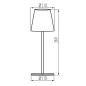 Lampe de table verte LED INITA IP54 - 22W, 3000K, 165lm