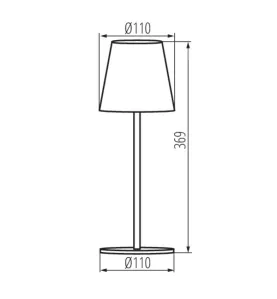 Lampe de table verte LED INITA IP54 - 22W, 3000K, 165lm