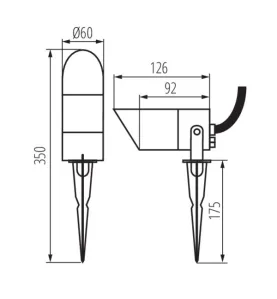 Luminaire extérieur orientable GRIBLO 7 GR - IP65 - GU10 - Anthracite