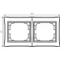 Cadre double horizontal DOMO - 81 x 152 mm - Matériaux PC