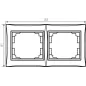 Cadre double horizontal DOMO - 81 x 152 mm - Matériaux PC