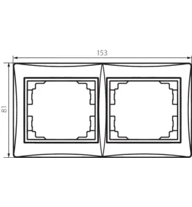 Cadre double horizontal DOMO - 81 x 152 mm - Matériaux PC