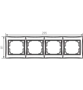 Cadre quadruple horizontal DOMO - 81mm x 294mm - PC