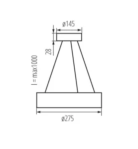 Luminaire suspendu JASMIN C - 20W, E27, IP20, Classe I