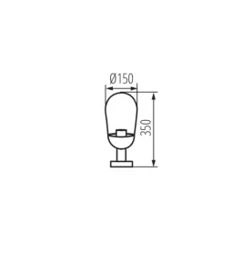 Luminaire extérieur E27 avec abat-jour en verre IP44 - LIEGO