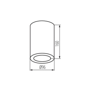 Plafonnier d'éclairage d'accentuation AQILO IP65 - 20W, E27, Classe I, IP65