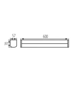 Luminaire LED AKVO IP44 - 15W, 1600lm, 4000K, Classe II, Aluminium