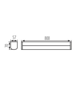 Luminaire 80cm LED AKVO IP44 - 20W, 2300lm, 4000K, Classe II, IP44