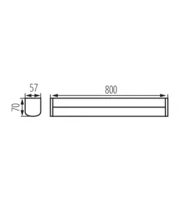 Luminaire 80cm LED AKVO IP44 - 20W, 2300lm, 4000K, Classe II, IP44